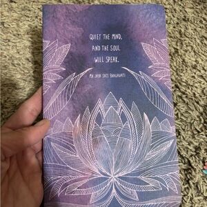 Purple Lotus Meditation Journal with Inspirational Quote
